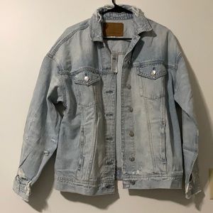 American Eagle Denim Jacket with Rips